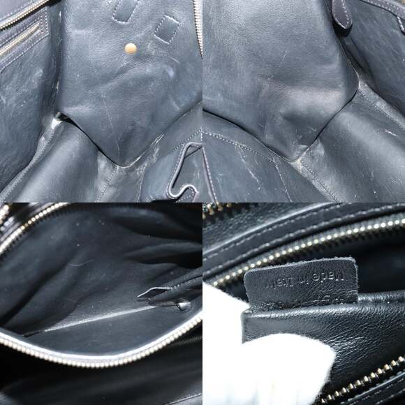 CELINE Luggage Mini Shopper Hand Bag Leather Green Gold - Picture 12 of 12